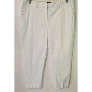 Worthington Women's Cropped Ankle Pants Size 14 (36x23) White (690)